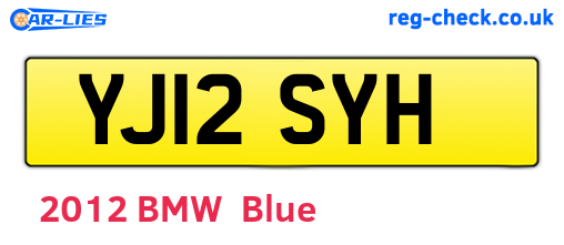 YJ12SYH are the vehicle registration plates.