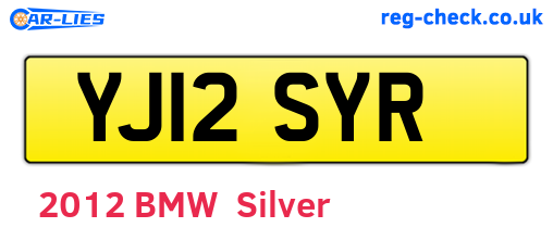 YJ12SYR are the vehicle registration plates.