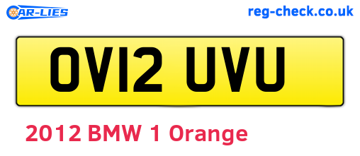 OV12UVU are the vehicle registration plates.