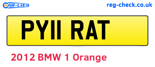 PY11RAT are the vehicle registration plates.