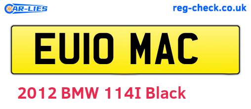 EU10MAC are the vehicle registration plates.