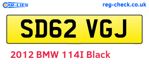 SD62VGJ are the vehicle registration plates.