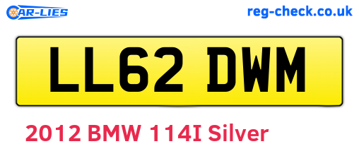 LL62DWM are the vehicle registration plates.