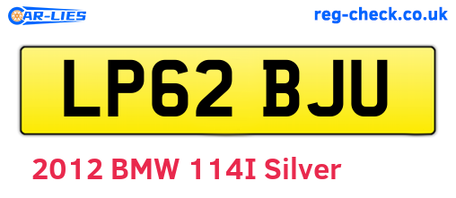 LP62BJU are the vehicle registration plates.
