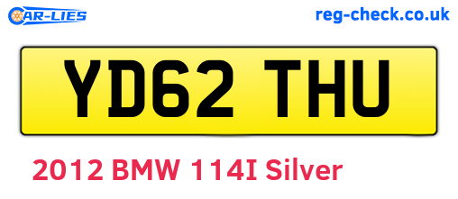 YD62THU are the vehicle registration plates.