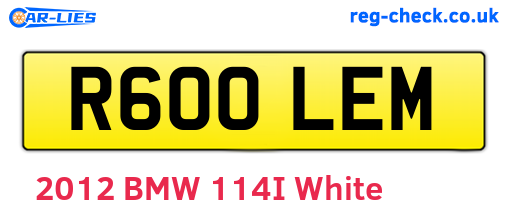 R600LEM are the vehicle registration plates.