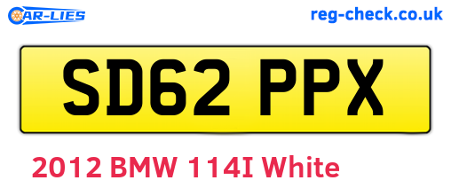 SD62PPX are the vehicle registration plates.