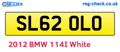 SL62OLO are the vehicle registration plates.