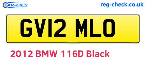 GV12MLO are the vehicle registration plates.