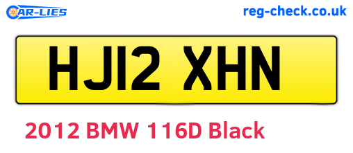 HJ12XHN are the vehicle registration plates.