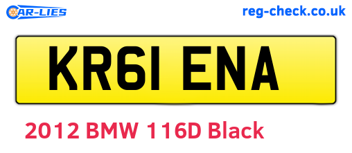 KR61ENA are the vehicle registration plates.