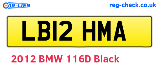 LB12HMA are the vehicle registration plates.