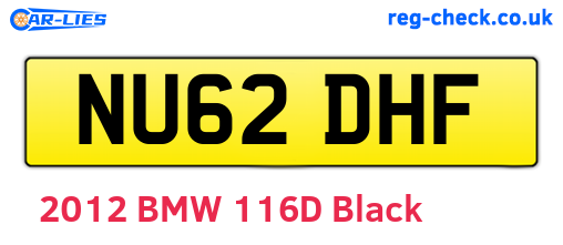 NU62DHF are the vehicle registration plates.