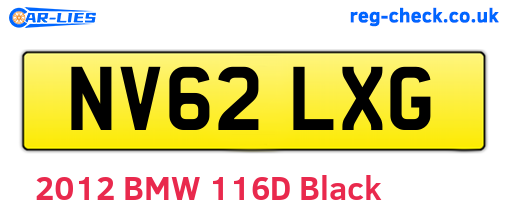 NV62LXG are the vehicle registration plates.