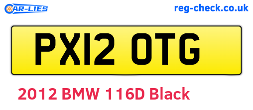 PX12OTG are the vehicle registration plates.