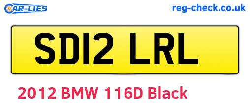 SD12LRL are the vehicle registration plates.