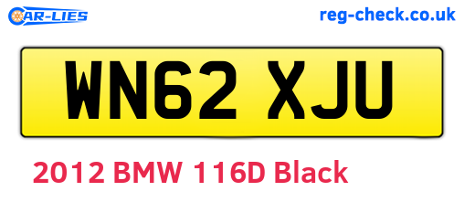 WN62XJU are the vehicle registration plates.