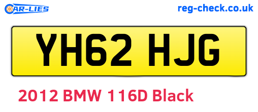 YH62HJG are the vehicle registration plates.
