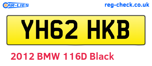 YH62HKB are the vehicle registration plates.