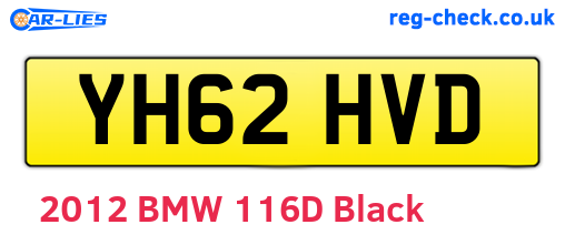 YH62HVD are the vehicle registration plates.