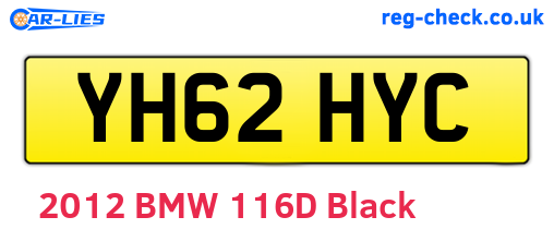 YH62HYC are the vehicle registration plates.