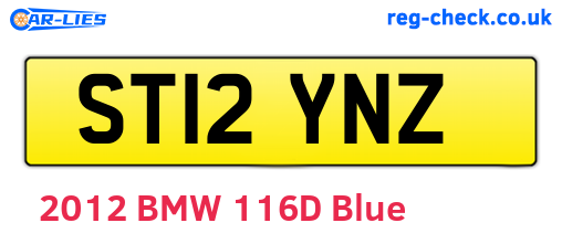 ST12YNZ are the vehicle registration plates.