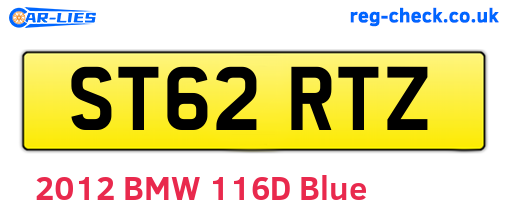 ST62RTZ are the vehicle registration plates.