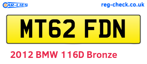 MT62FDN are the vehicle registration plates.
