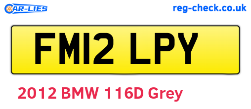 FM12LPY are the vehicle registration plates.