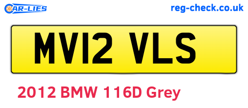 MV12VLS are the vehicle registration plates.