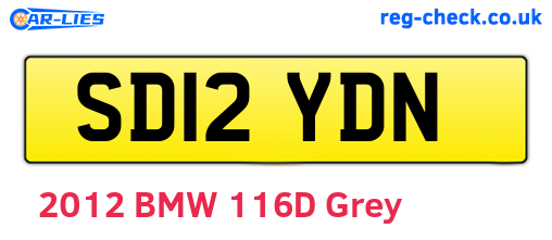 SD12YDN are the vehicle registration plates.