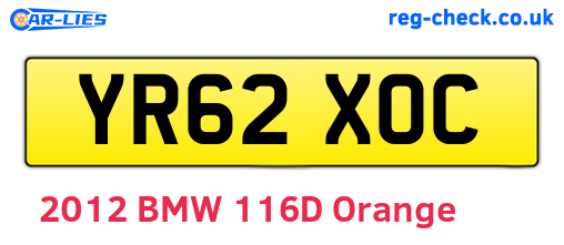 YR62XOC are the vehicle registration plates.