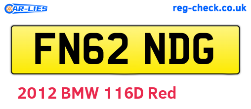 FN62NDG are the vehicle registration plates.