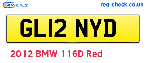 GL12NYD are the vehicle registration plates.