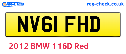 NV61FHD are the vehicle registration plates.