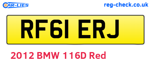 RF61ERJ are the vehicle registration plates.