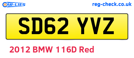 SD62YVZ are the vehicle registration plates.