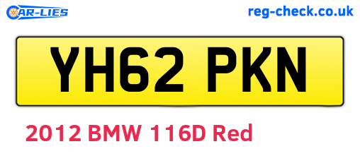 YH62PKN are the vehicle registration plates.