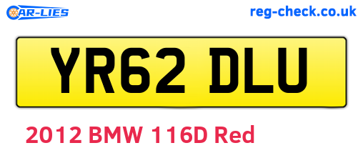 YR62DLU are the vehicle registration plates.