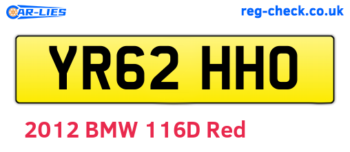 YR62HHO are the vehicle registration plates.