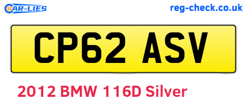 CP62ASV are the vehicle registration plates.