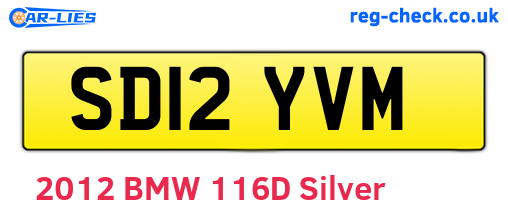 SD12YVM are the vehicle registration plates.