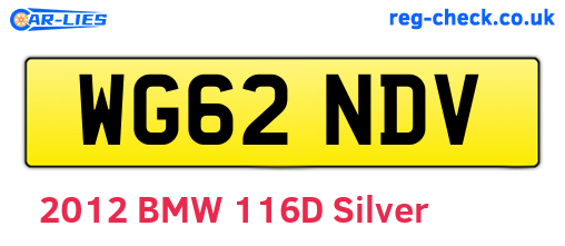 WG62NDV are the vehicle registration plates.