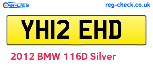YH12EHD are the vehicle registration plates.