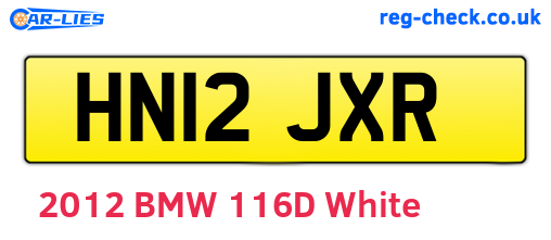 HN12JXR are the vehicle registration plates.