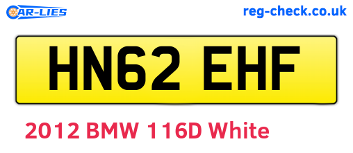 HN62EHF are the vehicle registration plates.
