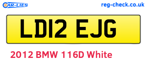 LD12EJG are the vehicle registration plates.