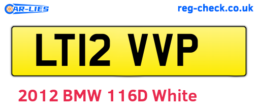 LT12VVP are the vehicle registration plates.