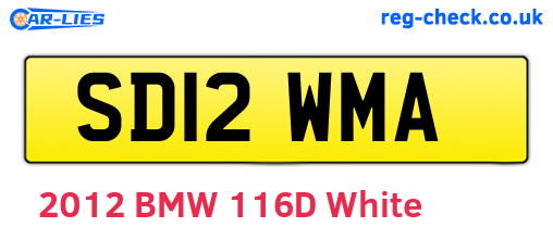 SD12WMA are the vehicle registration plates.