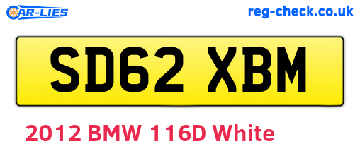 SD62XBM are the vehicle registration plates.
